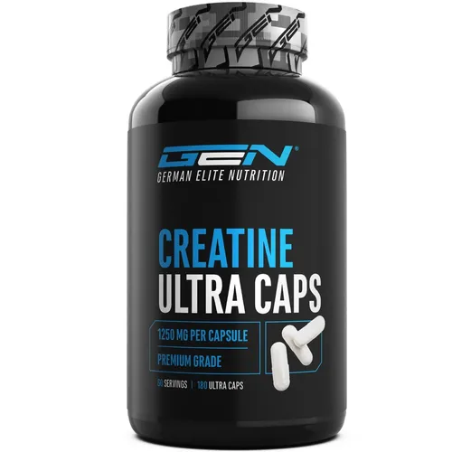 Creatin Ultra Caps  - 180 Kapseln á 1250 mg reines Creatine Monohydrat Mesh 200