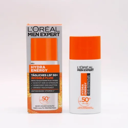 L'Oréal Men Expert UV Sonnenschutz LSF 50 für Männer - Sonnenschutzmittel mit LSF 50, speziell für Männerhaut, bietet effektiven Schutz vor UV-Strahlen und ist ideal für den täglichen Gebrauch.