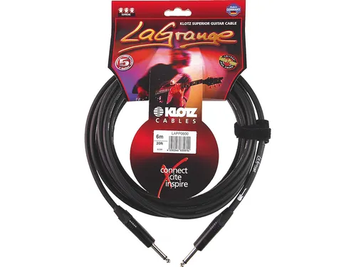 Klotz La Grange Kabel 6m - Hochwertiges Instrumentenkabel - Hochwertiges 6m Instrumentenkabel in Schwarz, ideal für Musiker. Robuster Kabelmantel und hervorragende Signalübertragung sorgen für optimale Klangtreue.