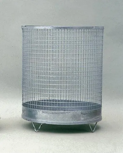 Abfallkorb H600xD400mm 75l Drahtgitter - Haushaltszubehör mit robustem, verzinktem Drahtgitter und 4 stabilen Füßen für sicheren Stand.