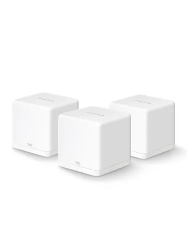 Mercusys Halo H30G (3 Pack) Mesh System AC1300 - Weiß - Router mit erweiterter Mesh-Abdeckung für nahtloses Wi-Fi im ganzen Haus, unterstützt Geschwindigkeiten bis zu 1200 Mbps für 4K-Streaming und Online-Gaming.