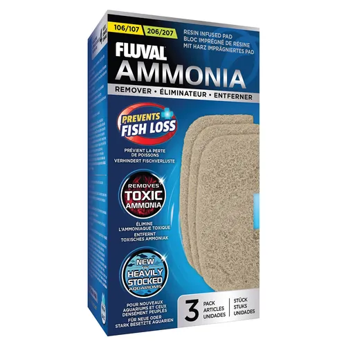 Fluval Ammoniak Entferner für Außenfilter 07/06 Serie Aqua Pflegemittel 3 Stück