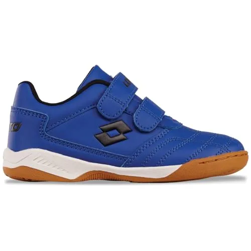 Lotto Unisex Kinder Pacer Sneaker, Blue Black, 33 EU - Sneaker für Kinder mit Klettverschlüssen für schnelles An- und Ausziehen, ideal für Hallensportarten und Freizeitaktivitäten.
