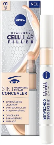 Produktbild NIVEA Hyaluron Cellular Filler 3IN1 Augenpflege Concealer Hell (4 ml)