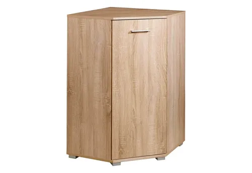 Eckkommode in struktureichefarben hell in beige von priess