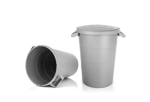 BigDean 2x Wetterfeste Universaltonne mit Deckel - Kosmetikeimer – 80 Liter, ideal für Indoor und Outdoor Nutzung, wetterfest und vielseitig einsetzbar als Regentonne oder Aufbewahrungsbox.