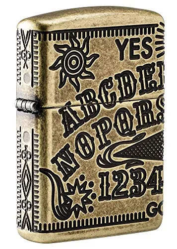 Zippo 49001 29561 Ouija Board Feuerzeug - Einzigartiges Ouija Board Design, aus hochwertigem Antihaft-Aluminium für optimale Handhabung und Stil.