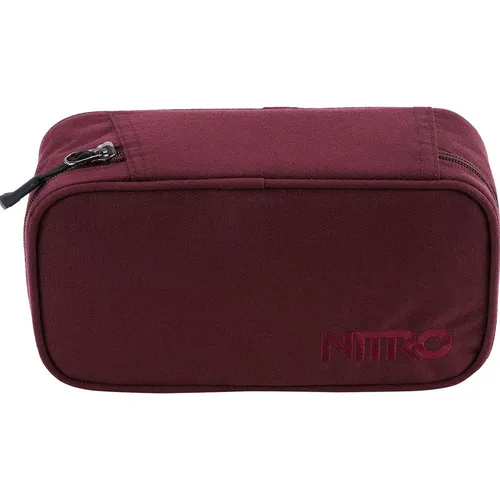 Nitro PENCIL CASE XL WINE rot - Federmäppchen mit großer Aufteilung für Stifte, inkl. Innenklappe für Stundenplan und praktischen Fächern für Geodreieck, Radierer & Spitzer.