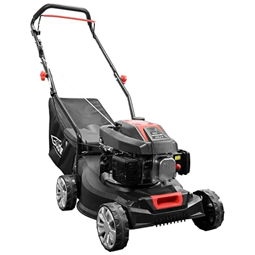 Güde Rasenmäher ECO Wheeler 412.2 P - Sichelmäher für Rasenflächen bis 900 m², leistungsstarker 4-Takt Motor mit 1,5 kW und 40l Grasfangsack für effizientes Mähen und einfache Handhabung.