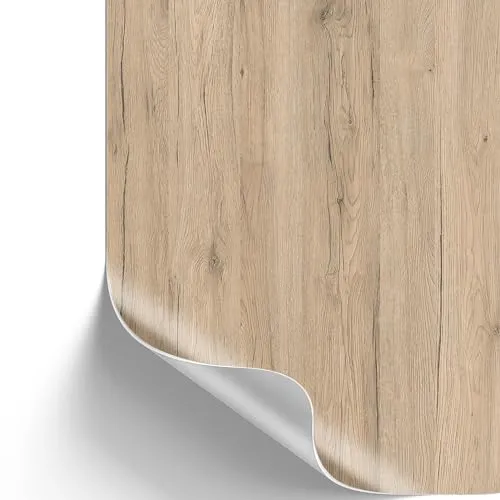 SA ROCA [13,89€/m²] Klebefolie in Holz-Optik inkl. Rakel & E-Book I Selbstklebende Holz Folie für Möbel & Küche - hitzebeständig & abwaschbar I Möbelfolie I Dekofolie (Sanremo Eiche sand, 3m x 45cm)