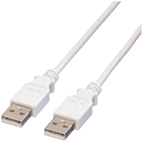 Value USB-Kabel USB 2.0 USB-A Stecker 0.80m Weiß Geschirmt 11.99.8909
