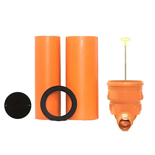 KG Schacht Abwasserschacht Schachtboden mit Rückstauklappe DN400/DN110 - Rohr DN400, DN315 - Deckel DN315 - Kanal Entwässerung Komplett SET