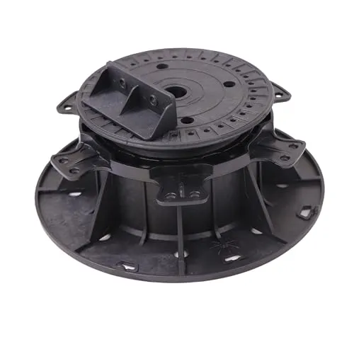 Gartenwelt Riegelsberger Justierbarer Balkenlager PRO Terrassenlager Stelzlager für Holz WPC Aluminium BPC Hartholz Unterkonstruktion höhenverstellbar 64-110 mm