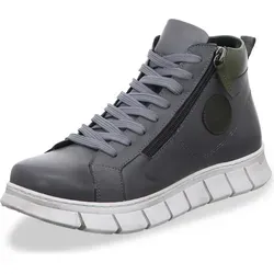 Gemini Winterstiefel für Damen in grau - Wanderschuhe aus hochwertigem Glattleder mit praktischen Reißverschluss für einfachen Einstieg, ideal für kalte Wintertage.