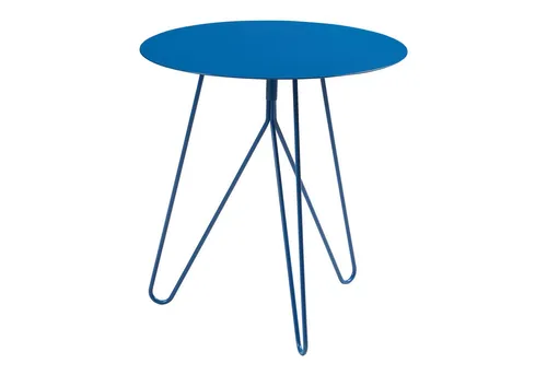 en.casa Beistelltisch, »Nopimi« Metall rund 45 x Ø43 cm Blau, matt