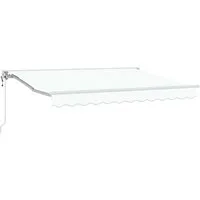 vidaXL Elektrische ausziehbare Markise 3 x 2,5 m in Weiß - Praktische einziehbare Markise für Garten und Terrasse, bietet flexiblen Sonnenschutz und ist einfach zu bedienen. Robuste Materialien garantieren Langlebigkeit und wetterfesten Einsatz.