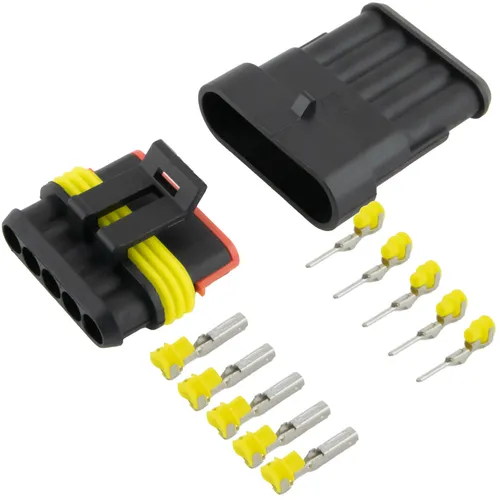 Produktbild KFZ Kabel Schnellverbinder 5-polig 10 Stk. Steckverbinder wasserdicht Motorrad