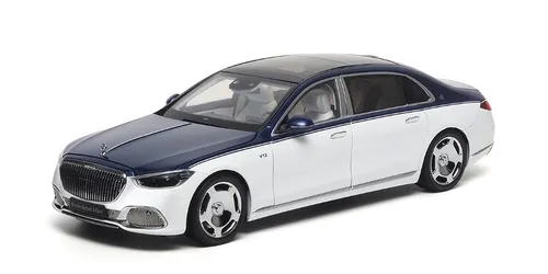 Produktbild Almost Real 1:18 MERCEDES MAYBACH S-CLASS NAUTICAL BLUE & DIAMOND WHITE 2021