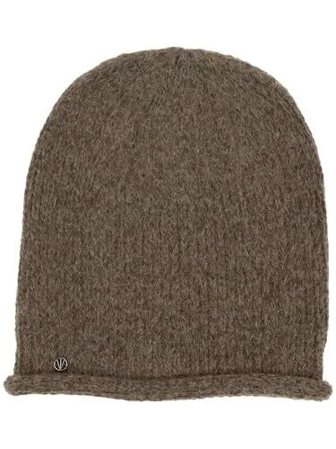 LOEVENICH Gestrickte Beanie mit Hochgerolltem Rand - Warme Damen Wintermütze in Khaki - Hochwertige Strickmütze für den Alltag, die warm hält und bequem sitzt. Das lässige Design mit modischem Rand und verstellbarem Kordelzug sorgt für eine perfekte Passform und stilvolle Akzente.
