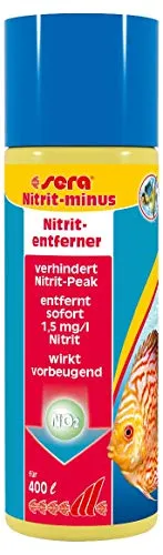 sera Nitrit-Minus 100 ml | Nitritentferner für Aquarium | Soforthilfe bei Nitritpeak | Nitrit bis 1,5 mg/l reduzieren | Sicher für Fische, Wirbellose & Pflanzen