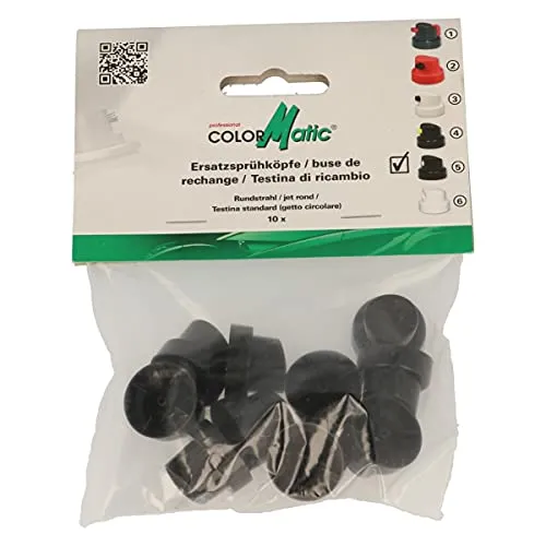 ColorMatic 379420 Rundstahl Sprühkopf 10 Stück schwarz-weiß