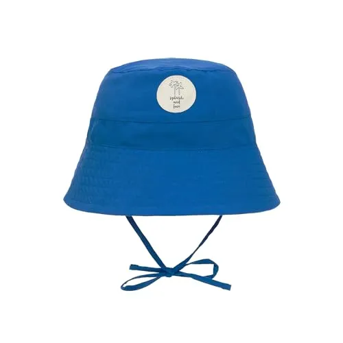 LÄSSIG Splash & Fun Baby und Kleinkind Sonnenhut Fischerhut mit UV-Schutz Kobaltblau 50-51 19-36 Monate