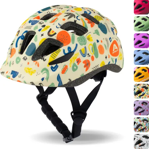 Apollo Kinderhelm Fahrradhelm - Verstellbarer Multisport-Helm für Kinder ab 3 Jahren - Fahrradhelme für Kinder, verstellbar und sicher, mit 17 Belüftungsöffnungen für optimalen Komfort und trendigen Designs.