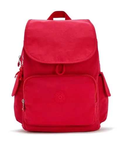 Kipling CITY PACK Rucksack in Red Rouge - Mittelgroßer Tagesrucksack mit praktischer Fächerausstattung, ideal für den Alltag und stilvolle Auftritte. Maße: 27 x 37 x 17 cm.