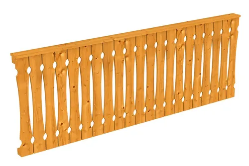 Skanholz Brüstungsgeländer Balkonschalung - Zubehör für Gartenhäuser, 270 cm lang und 96 cm hoch, aus robustem Holz mit 5 Jahren Herstellergarantie für langlebige Sicherheit.