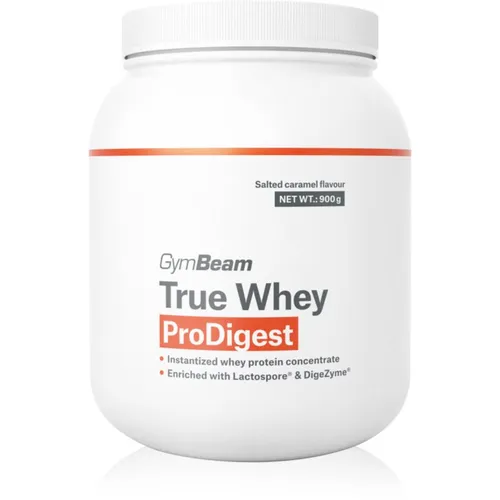 GymBeam True Whey ProDigest Molkenprotein mit Verdauungsenzymen Geschmack Salted Caramel 900 g