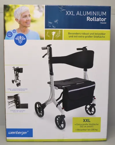 Weinberger XXL Alu-Rollator, stabil bis 180 Kg