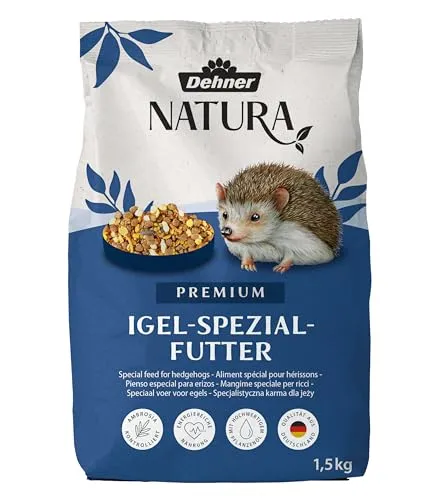 Dehner Natura Igelfutter - Artgerechtes Alleinfutter für Igel, 1.5 kg - Kleintierfutter für Igel, mit hochwertiger Mischung aus Fleisch, Insekten und Ei für eine ausgewogene und natürliche Ernährung.