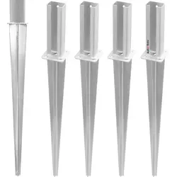 KOTARBAU® 4er Set Pfostenträger 60x40 mm - Gartenzäune mit robusten, feuerverzinkten Stahl-Pfostenträgern für eine einfache und schnelle Montage ohne Beton. Ideal für langlebige und wetterbeständige Zaunlösungen.