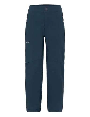 Vaude Kinder Rokua Softshell Hose – Größe 122, Blau - Wetterfeste Softshellhose für Kinder, elastisch und perfekt für aktive Outdoor-Abenteuer das ganze Jahr über.