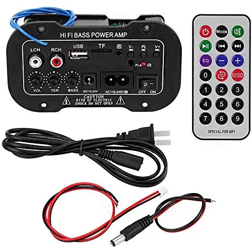 ANCLLO Schwarz Bluetooth HiFi-Verstärker 5-Zoll-Auto-Auto-Digital-Bluetooth-Verstärker HiFi-Bass Hochleistungs-Stereo-Audio-AMP