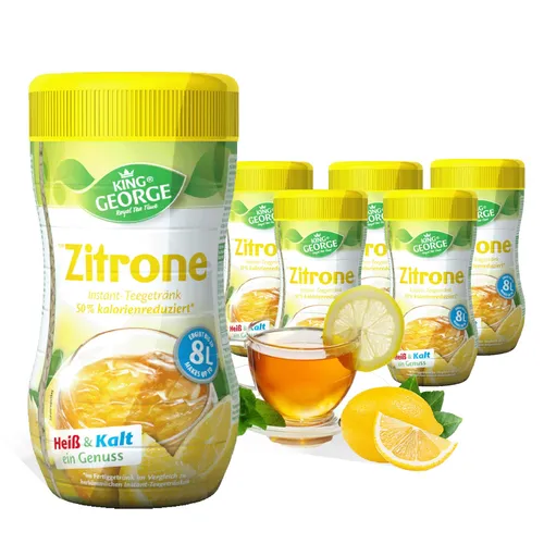 KING GEORGE Zitrone Instantgetränk 6 x 400g Ergibt ca. 4L pro Dose