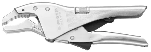 Einzelposition-Gripzange 501AMP - Zangen mit Druckschalter für kontrollierte Entriegelung, ideal für präzises Arbeiten mit nur einer Hand. Verchromte Ausführung für Langlebigkeit und Rostbeständigkeit.