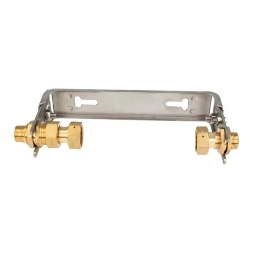 Schlösser Wasserzähler-Anschlussbügel 1 Zoll - Edelstahl Wasserzähler-Bügel für Hauswasserzähler Q3 DN 25, mit verstellbaren Verschraubungen und Dichtungen für einfache Montage und hohe Langlebigkeit.
