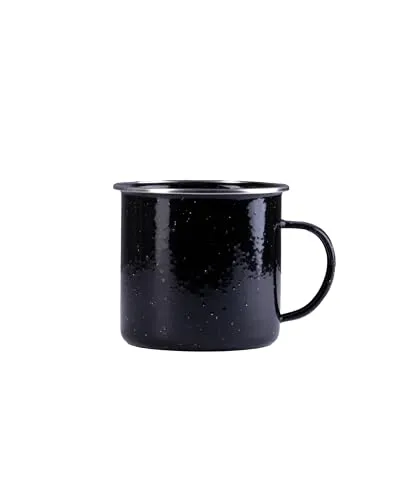 Produktbild Western Trinkbecher Emaille • Klassischer Outdoor-Becher in 350 ml oder 650 ml • Robuste Emaille-Tasse für Camping, Bushcraft & Wandern • Nostalgischer Emaillebecher in zwei Größen