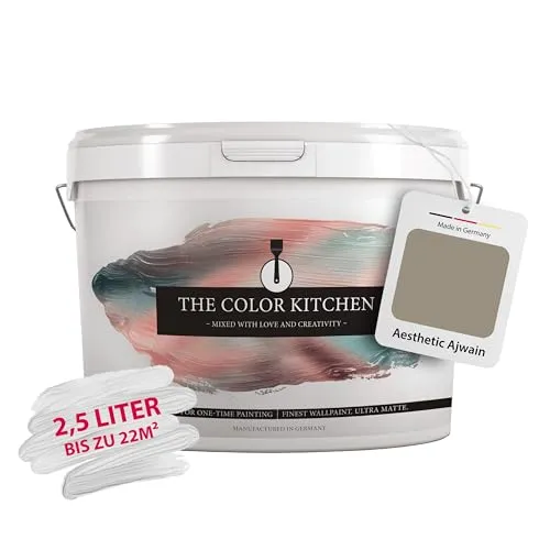 Livingwalls THE COLOR KITCHEN Wandfarbe Taupe 2,5l - Farben: Matte Innenfarbe in Taupe, ideal für Wohnräume und Büros mit beruhigender Wirkung und hoher Deckkraft nach DIN EN 13300.