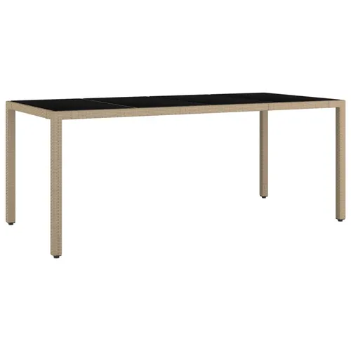 vidaXL Gartentisch mit Glasplatte