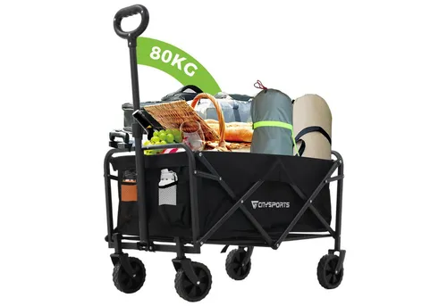CITYSPORTS PRO Bollerwagen: Klappbarer All Terrain für 80/200kg