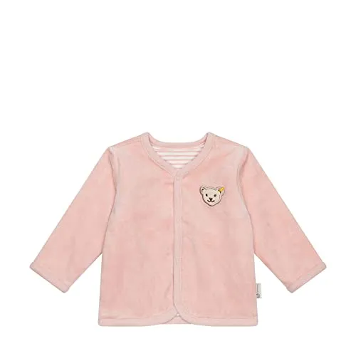 Steiff Outdoorjacke Wendejacke GOTS Baby Wellness rosa 80 - Funktionsjacken, wendbare und umweltfreundliche Babyjacke aus Organic Velour für höchsten Komfort und Stil, ideal für aktive Kleinkinder.