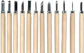 Holz Kerbschnitzer Schnitzmesser Schnitzwerkzeug für Modelliermasse Ton Knetmasse Strukturmasse 12