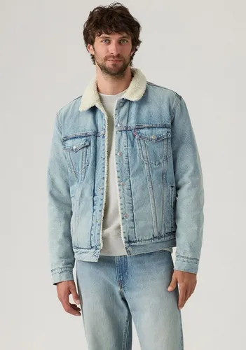 Levis Jeansjacken Typ 3 Sherpa Trucker Jacke in Blau, EU L - Funktionsjacken mit warmem Sherpa-Futter, ideal für kalte Tage und lässige Outfits. Jetzt in Größe EU L erhältlich!
