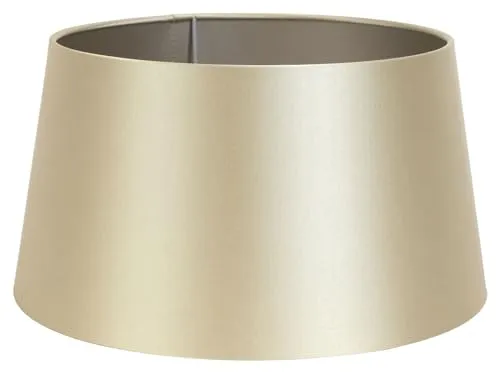 Light & Living Lampenschirm MONACO, Ø 25 cm - Goldgelb & Taupe - Lampenschirme, stilvoller Stoffschirm in Goldgelb und Taupe, ideal für Decken- und Stehlampen, bringt warmes Licht in jeden Raum.