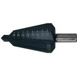 Blechschälbohrer HSS ø36 - 50mm - 5 - Zubehör für Elektrowerkzeug, ideal für gratfreies Bohren und Aufreiben von Blechen mit präziser Lasersignatur für einfache Ablesbarkeit.