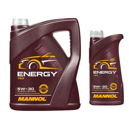 Liter MANNOL Energy 5W-30 Motoröl 7511 API SN/CH-4 ACEA A3/B4 Synthetic 6