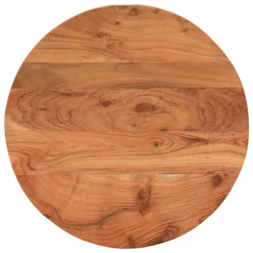 vidaXL Runde Tischplatte aus Massivholz, Ø60cm - Ideal für Beistelltische und Bartische - Esszimmertisch aus robustem Akazienholz, perfekt für individuelle Möbelprojekte und kreative Designs. Unbehandelte Oberfläche ermöglicht persönliche Anpassungen.