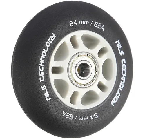 NILS Inliner 4 Rollen Inline Skate Räder PU 84x24 82A Schwarz + 8x ABEC-9 Lager - Hochwertige PU-Räder für Inlineskates mit 82A Härte. Ideal für geschmeidige Fahrten und präzise Steuerung. Perfekt für Freizeit- und Sportanwendungen.